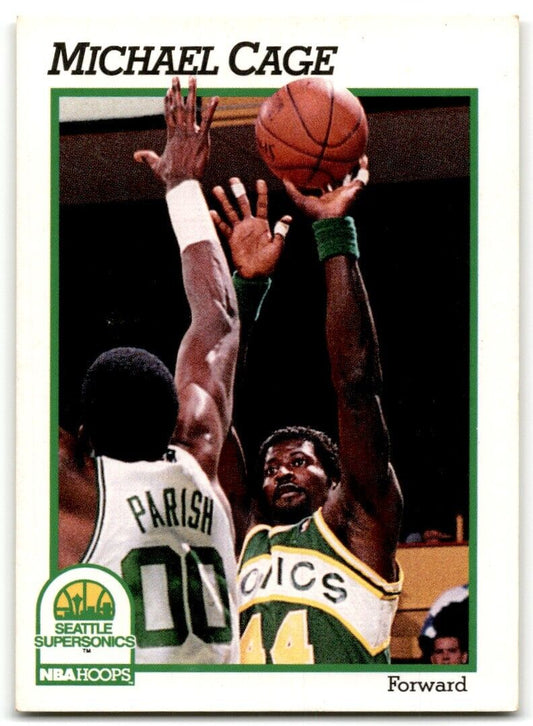 1991-92 Hoops Michael Cage Seattle SuperSonics #198