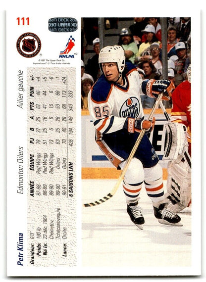 1991-92 Upper Deck Petr Klima Edmonton Oilers #111