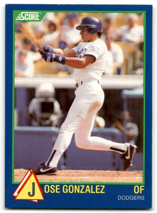 1989 Score Hottest 100 Rising Stars Jose Gonzalez Los Angeles Dodgers #29