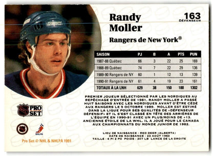 1991-92 Pro Set Randy Moller New York Rangers #163