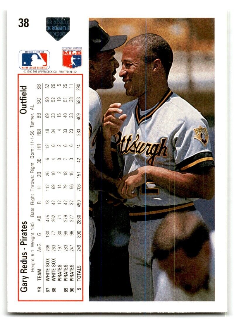 1991 Upper Deck Gary Redus Pittsburgh Pirates #419