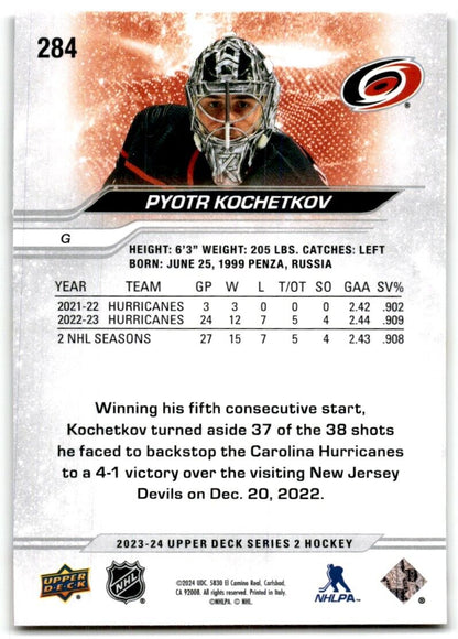 2023-24 Upper Deck Pyotr Kochetkov Carolina Hurricanes #284