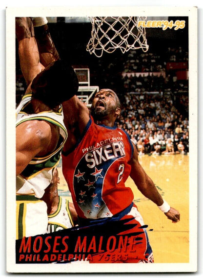 1994-95 Fleer Moses Malone Philadelphia 76ers #170