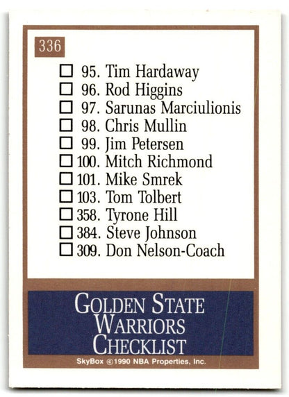 1990-91 SkyBox Golden State Warriors Golden State Warriors #336