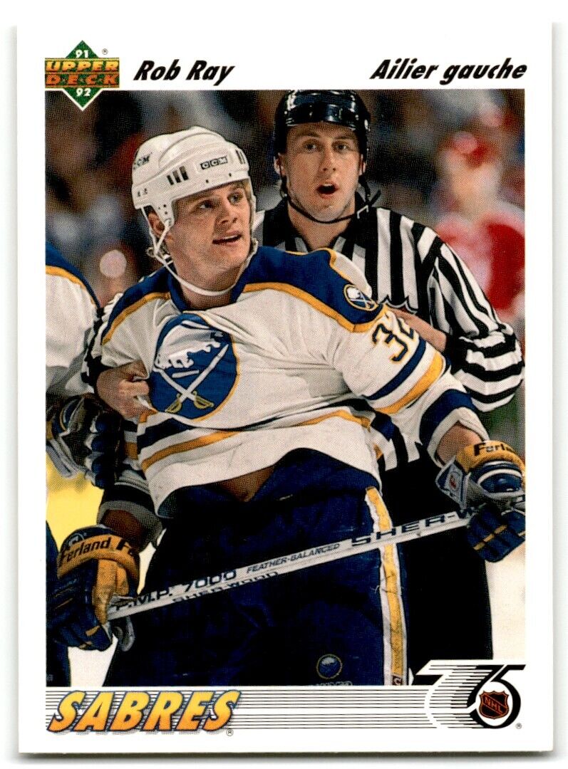 1991-92 Upper Deck French Rob Ray Buffalo Sabres #349