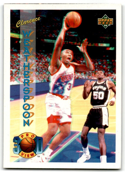 1993-94 Upper Deck Pro View Clarence Weatherspoon Philadelphia 76ers #66