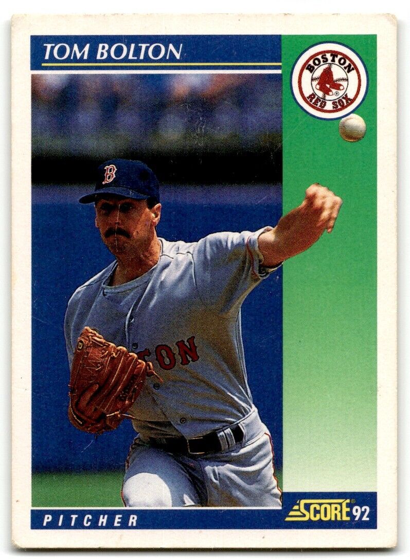 1992 Score Tom Bolton Boston Red Sox #99