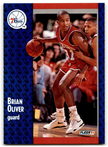 1991-92 Fleer Brian Oliver Philadelphia 76ers #157