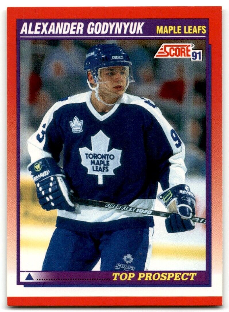 1991-92 Score Canadian Alexander Godynyuk Rookie Toronto Maple Leafs #281