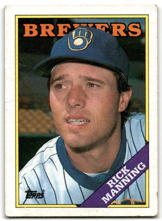 1988 Topps Rick Manning Milwaukee Brewers #441