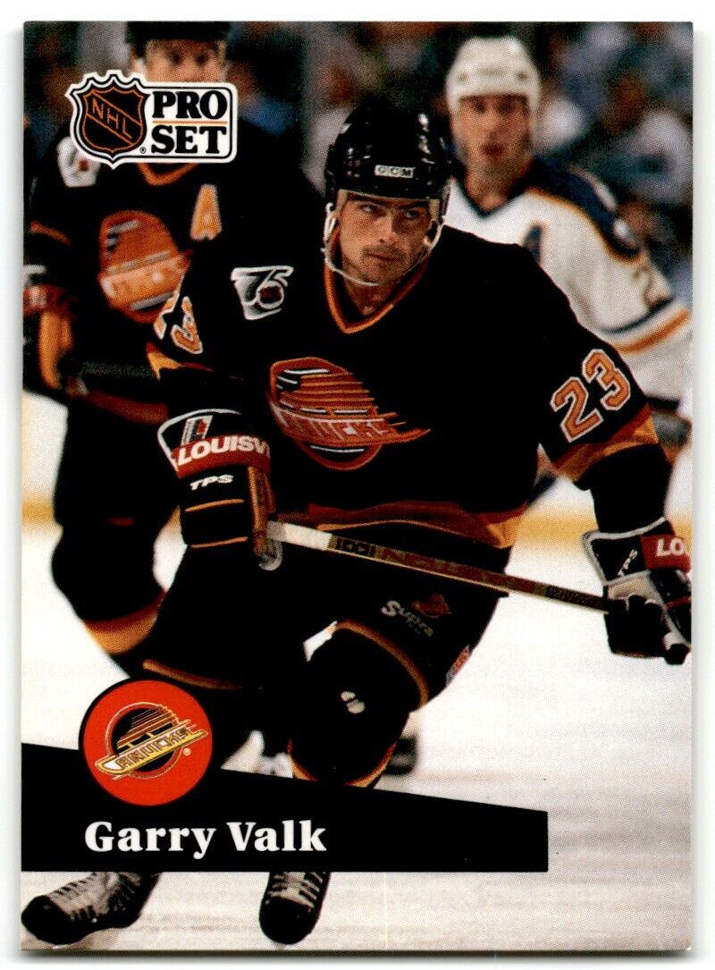 1991-92 Pro Set Garry Valk Vancouver Canucks #499