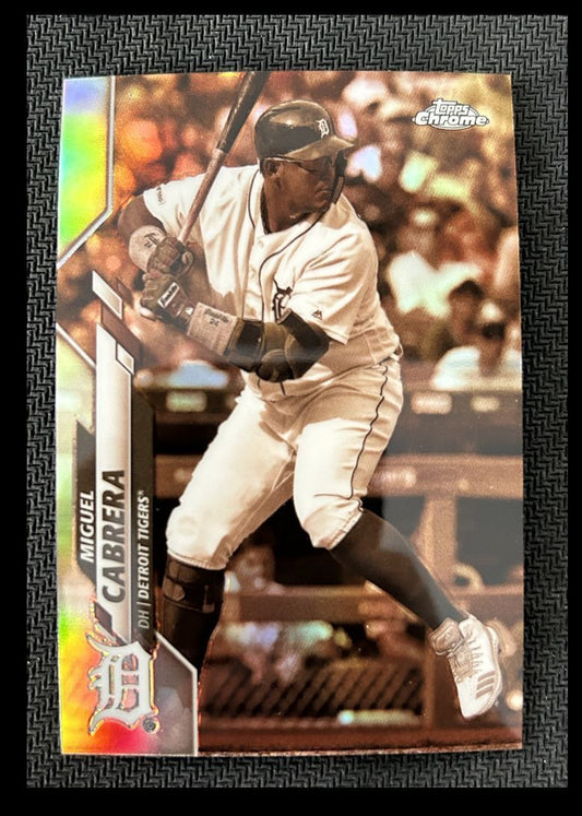 2020 Topps Chrome Sepia Miguel Cabrera Detroit Tigers #6 Refractor