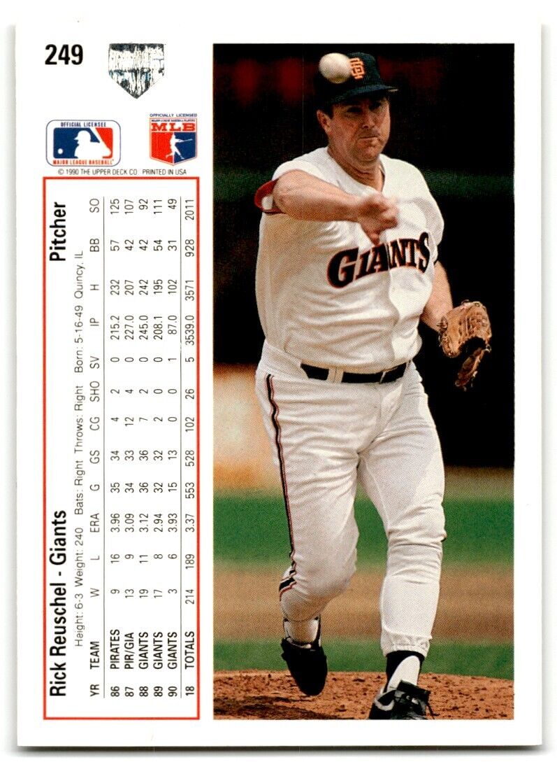 1991 Upper Deck Rick Reuschel San Francisco Giants #249