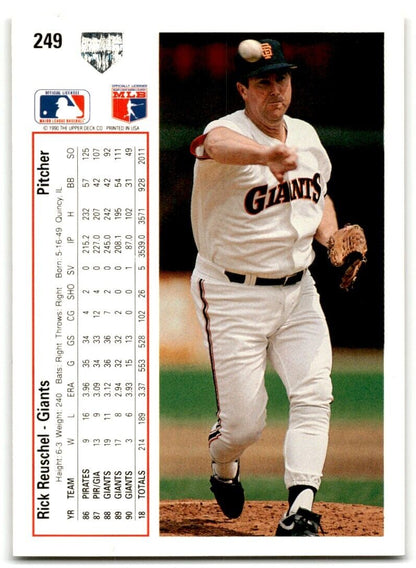 1991 Upper Deck Rick Reuschel San Francisco Giants #249