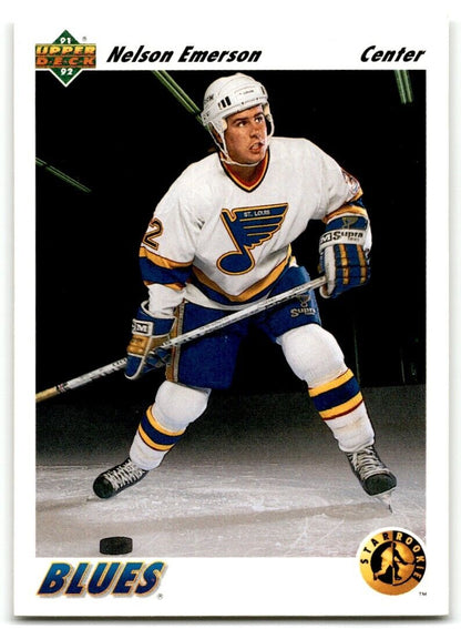 1991-92 Upper Deck Nelson Emerson St. Louis Blues #445B