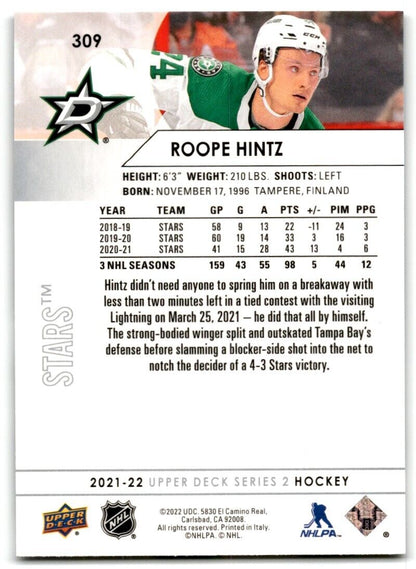 2022-23 Upper Deck Roope Hintz Dallas Stars #309