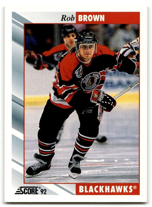 1992-93 Score Rob Brown Chicago Blackhawks #244