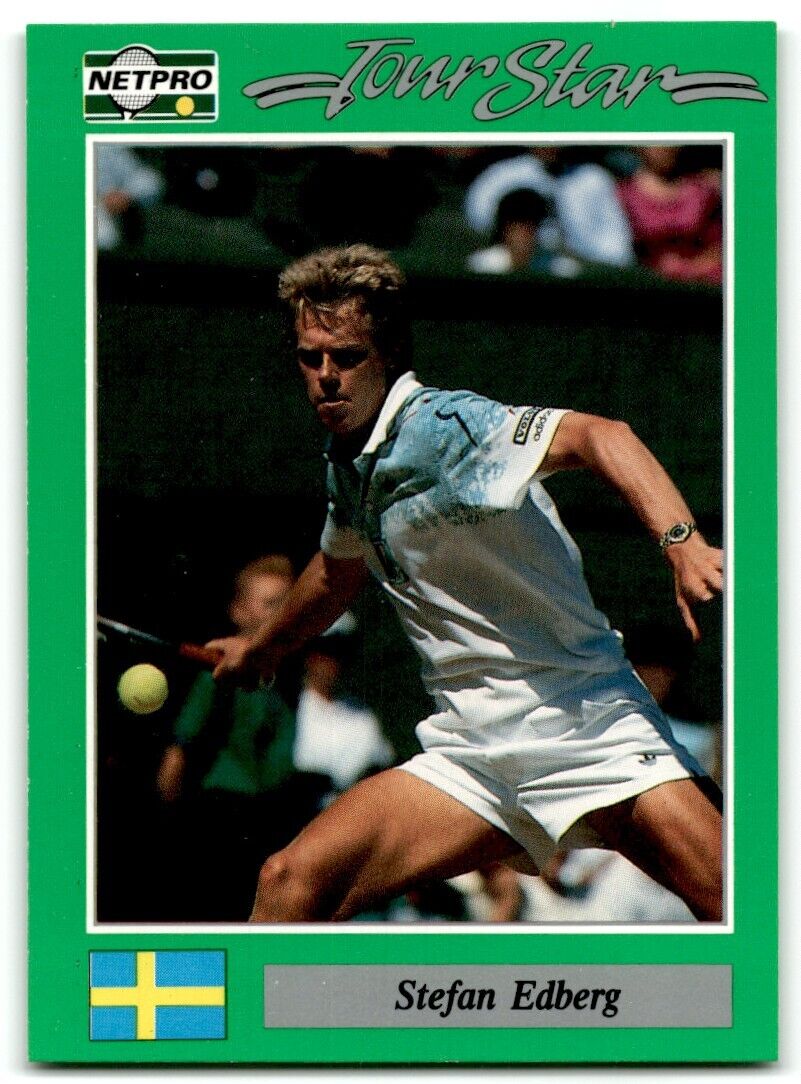 1991 Protennis player Cards Netpro Tour Star Stefan Edberg #2