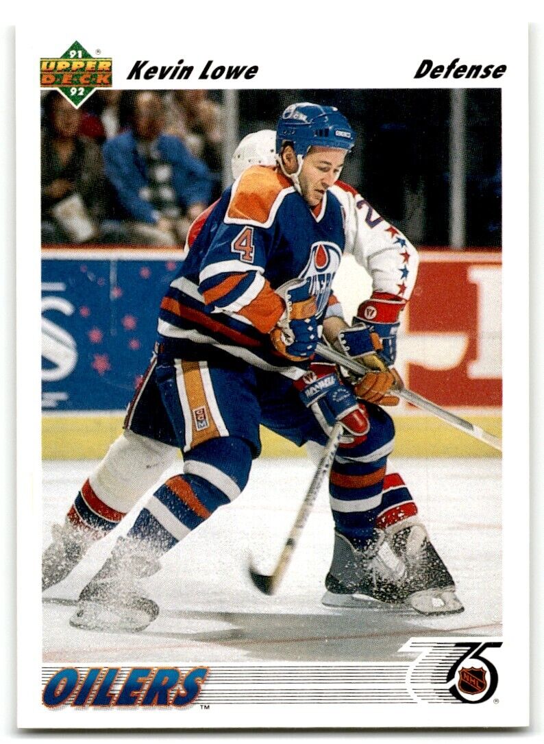 1991-92 Upper Deck Kevin Lowe Edmonton Oilers #186