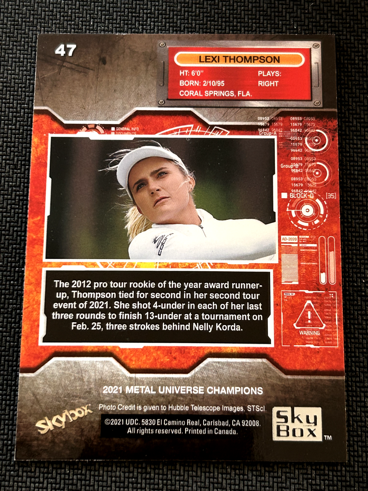 Lexi Thompson 2021 Skybox Metal Universe Champions #47