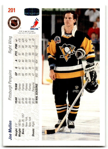 1991-92 Upper Deck Joe Mullen Pittsburgh Penguins #201B