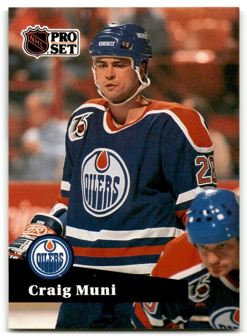 1991-92 Pro Set Craig Muni Edmonton Oilers #382