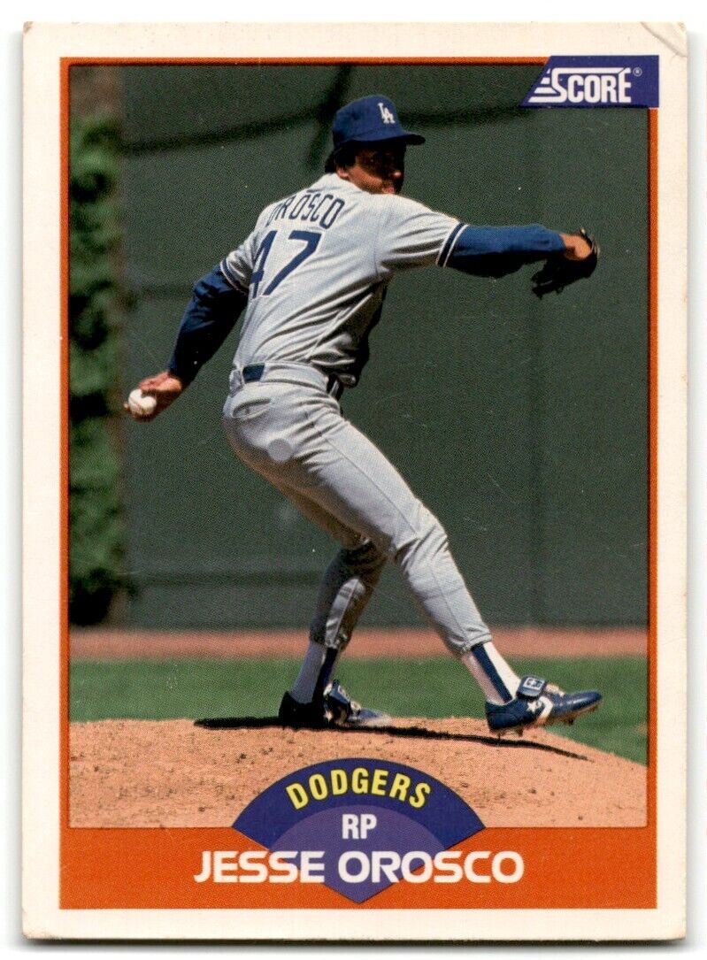 1989 Score Jesse Orosco Los Angeles Dodgers #356