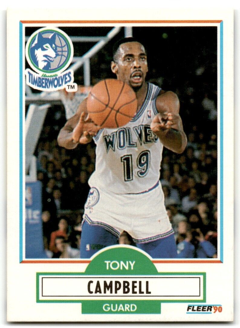 1990-91 Fleer Tony Campbell Minnesota Timberwolves #112