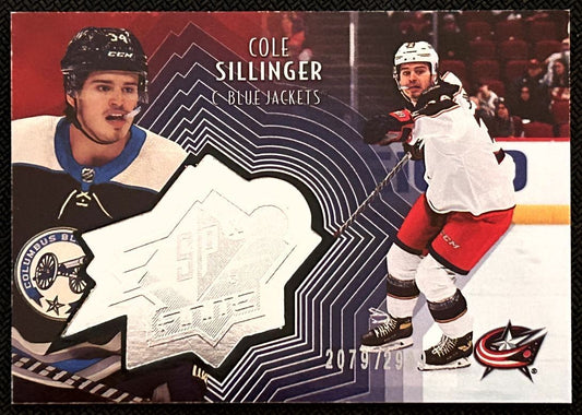 2021-22 Upper Deck SPx Finite Cole Sillinger Rookie 2079/2999 Columbus Blue