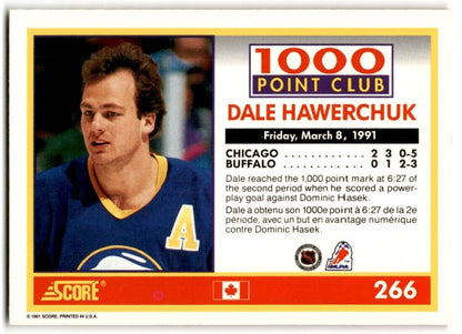 1991-92 Score Canadian Bilingual Dale Hawerchuk Buffalo Sabres #266