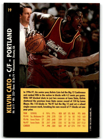 1997-98 Score Board Rookies Kelvin Cato Iowa State Cyclones #19