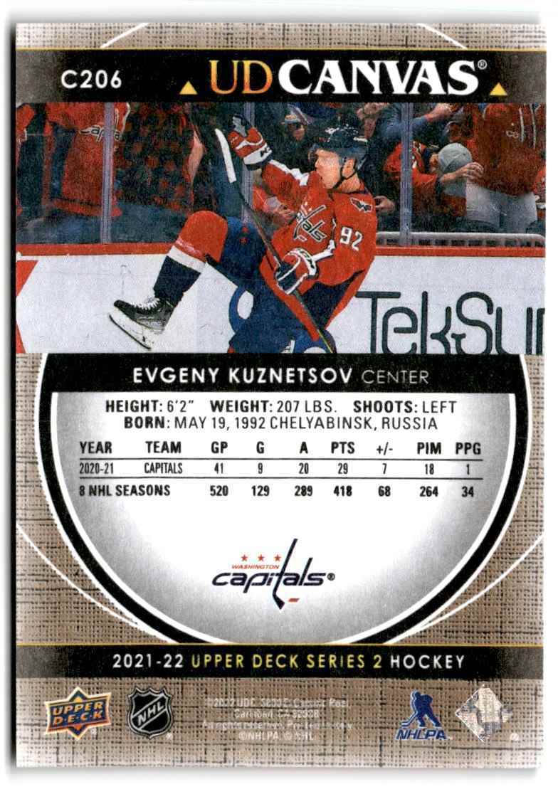 2021-22 Upper Deck UD Canvas Evgeny Kuznetsov Washington Capitals #C206