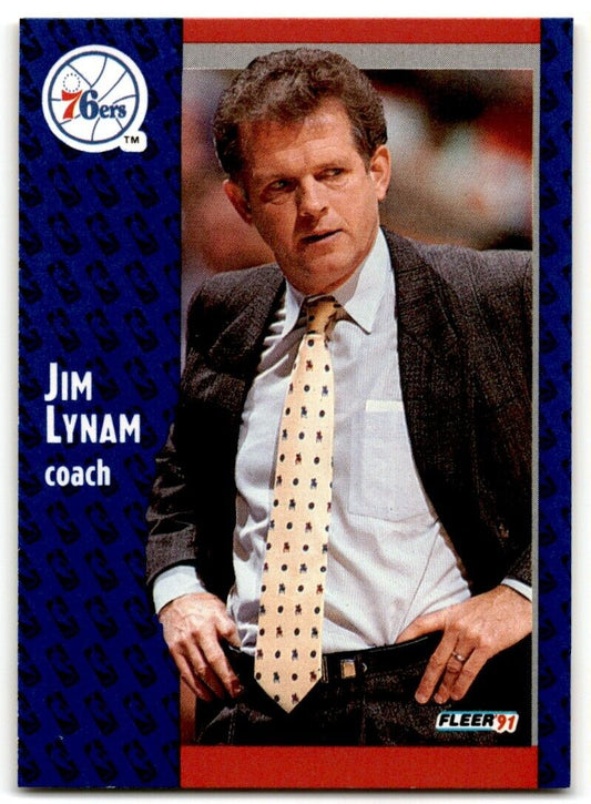 1991-92 Fleer Jim Lynam Philadelphia 76ers #155