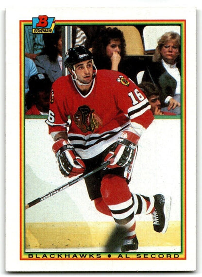 1990-91 Bowman Al Secord Chicago Blackhawks #12