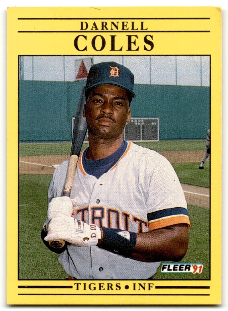 1991 Fleer Darnell Coles Detroit Tigers #333