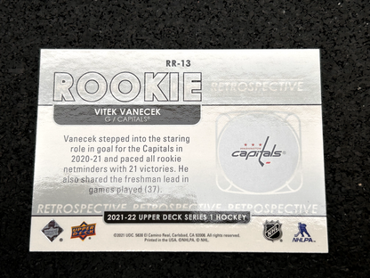 2021-22 Upper Deck Series One Rookie Retrospective Jake Oettinger #RR-4