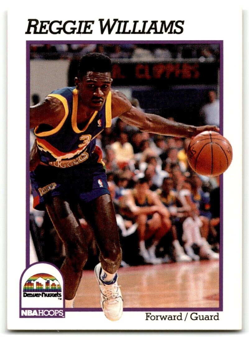 1991-92 Hoops Reggie Williams Denver Nuggets #56