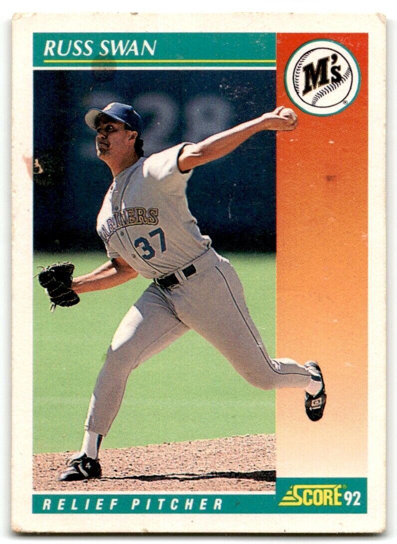 1992 Score Russ Swan Seattle Mariners #281