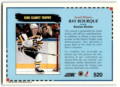 1992-93 Score Ray Bourque Boston Bruins #520