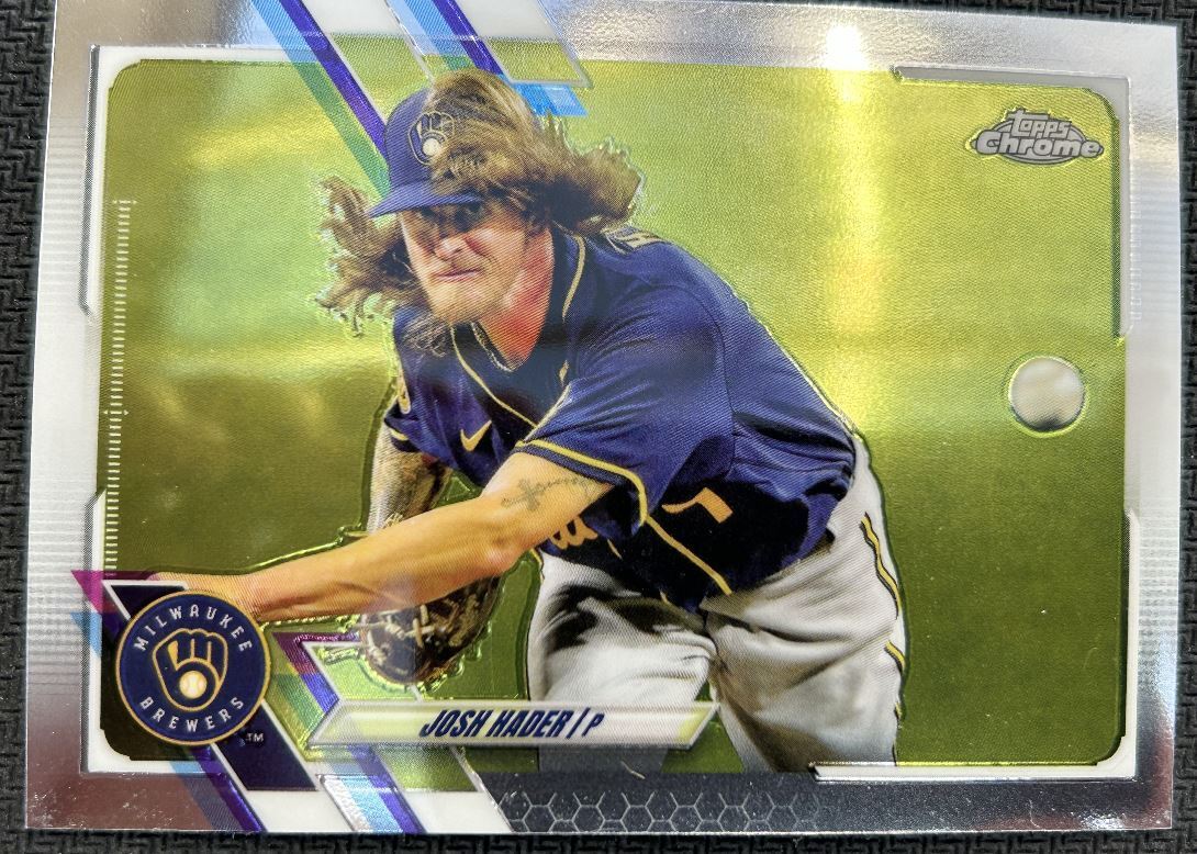 2021 Topps Chrome Josh Hader Milwaukee Brewers #212