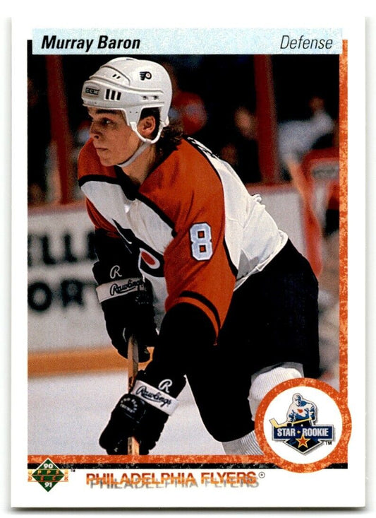 1990-91 Upper Deck Murray Baron Rookie Philadelphia Flyers #275