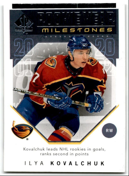 2018-19 SP Authentic Rookie Year Milestones Ilya Kovalchuk Atlanta Thrashers