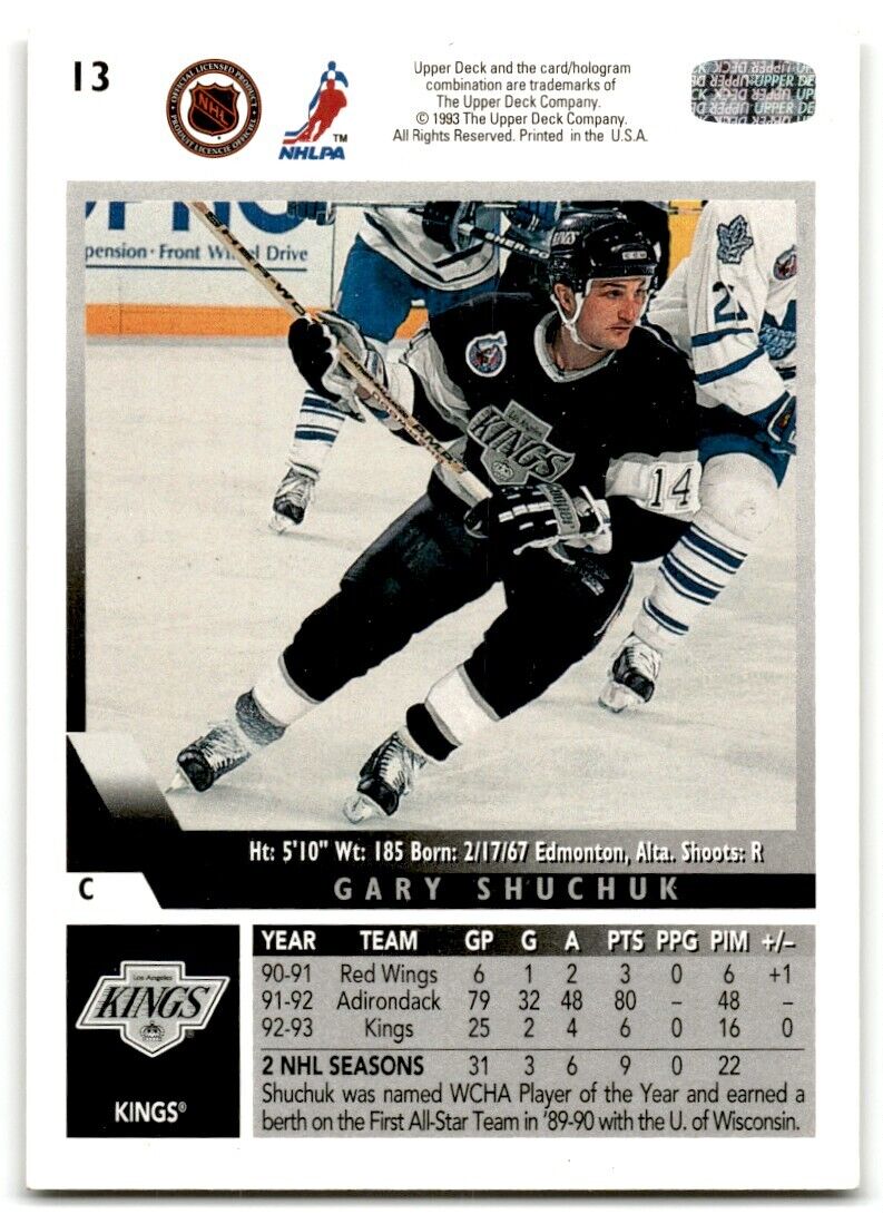 1993-94 Upper Deck Gary Shuchuk Los Angeles Kings #13