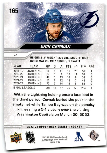 2023-24 Upper Deck Erik Cernak Tampa Bay Lightning #165