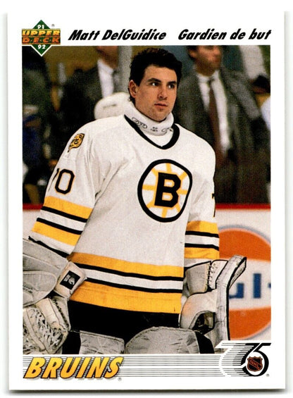 1991-92 Upper Deck French Matt DelGuidice Rookie Boston Bruins #463