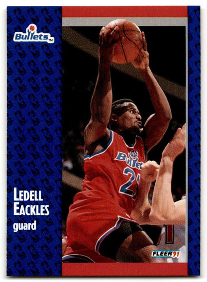 1991-92 Fleer Ledell Eackles Washington Bullets #204