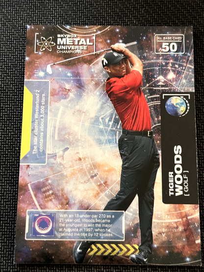 Tiger Woods 2021 Skybox Metal Universe Champions #50