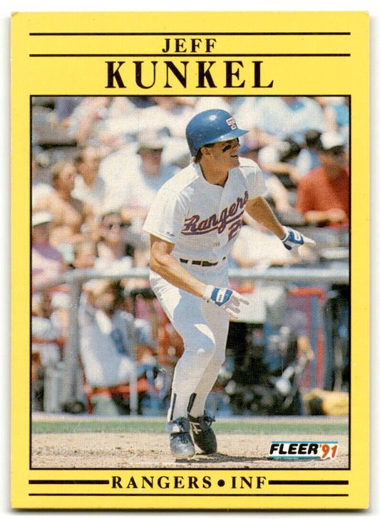 1991 Fleer Jeff Kunkel Texas Rangers #292