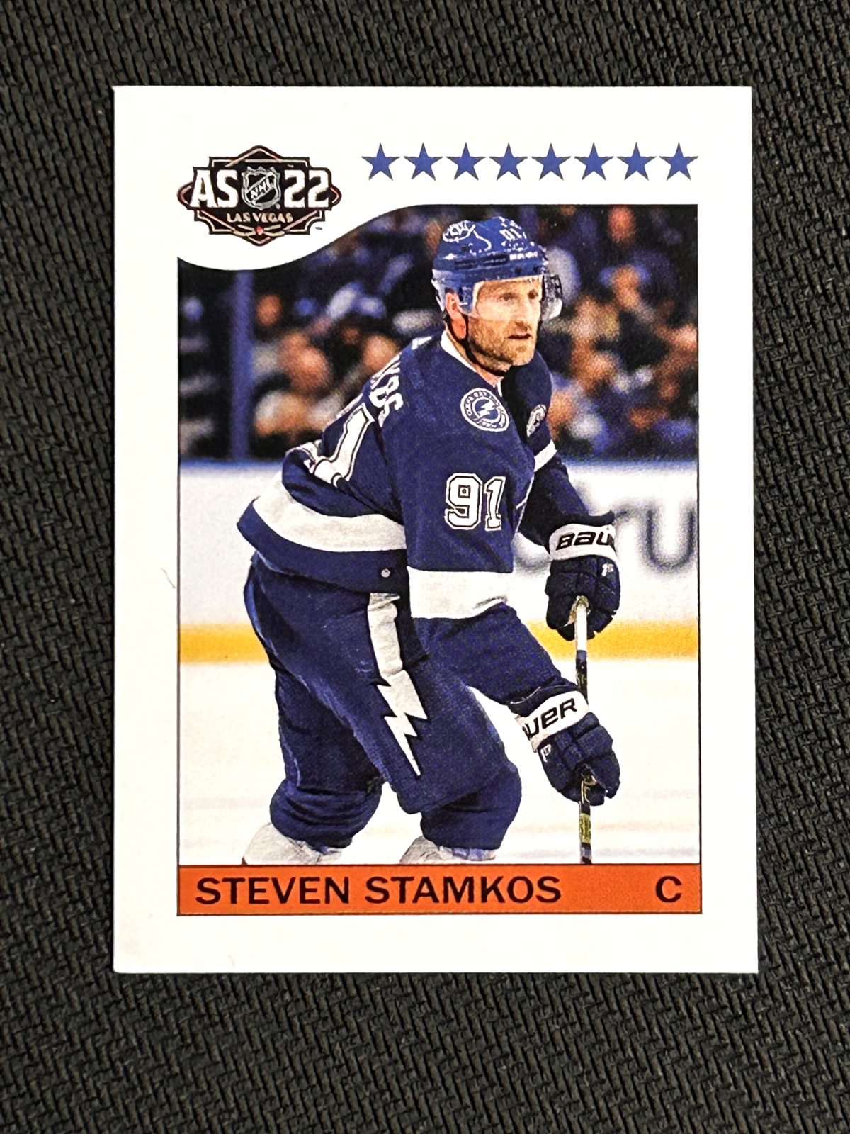 2022-23 Topps NHL Stickers #596 Steven Stamkos Tampa Bay Lightning