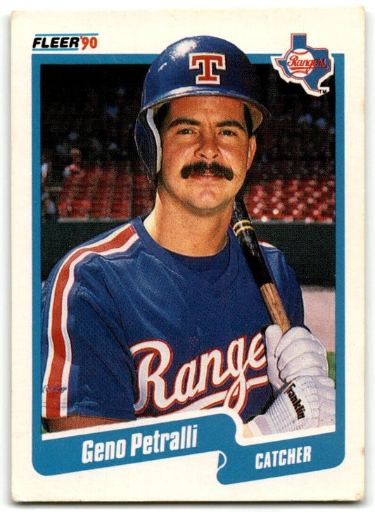 1990 Fleer Geno Petralli Texas Rangers #309